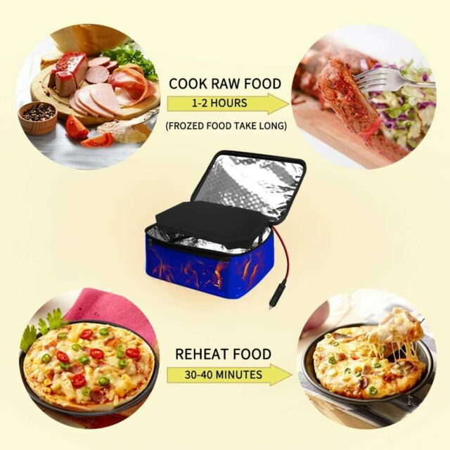 12V Personal Mini Oven Electric Heating Lunch Box Carry Tote Food Warmer for Car